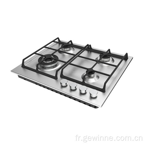 60cm Cuisinière plaque de cuisson gaz Intégré 4 brûleurs